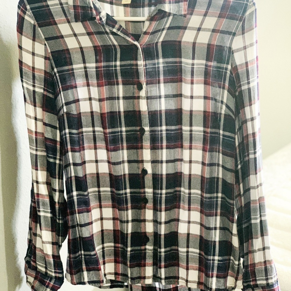 Plaid Button-Down Shirt